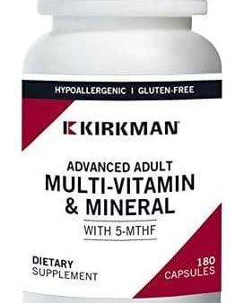 Advanced Adult Multi-Vitamin Mineral with 5-MTHF, 180 Capsules -  Kirkman Labs Online