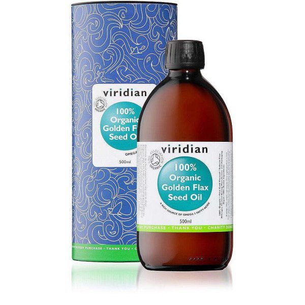 100% Organic Golden Flaxseed Oil 500ml - Viridian Online Hot Sale