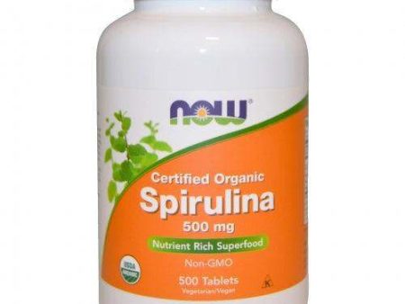 Certified Organic Spirulina, 500 mg (500 Tablets), Now Foods Fashion