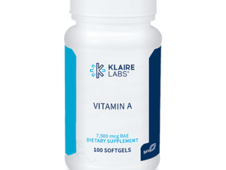 Vitamin A 25,000IU, 100 Softgels - Klaire Labs Hot on Sale