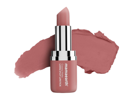 Mamaearth Creamy Matte Long Stay Lipstick - Pillow Nude Discount