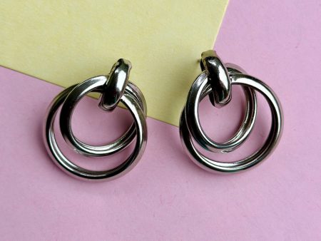 Silver Loop Earrings By House of Ree Online now