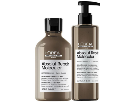 L Oreal Professionnel Absolut Repair Molecular Shampoo & Rinse-Off Serum For Damaged Hair Cheap