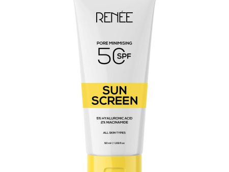 Renee Pore Minimizing Sunscreen Spf 50 With 5% Hyaluronic Acid & 2% Niacinamide For All Skins Online Sale