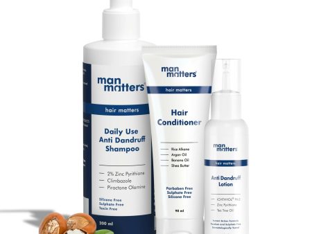 Man Matters Daily Use Anti-Dandruff Kit - Dandruff Removal Lotion, Daily Use Anti-Dandruff Shampoo & Conditioner Sale