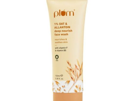 Plum 1% Oat Allantoin Deep Nourish Face Wash With Vitamin F & Vitamin B5 Supply