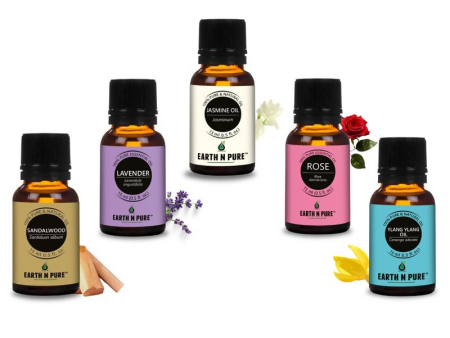 Earth N Pure Lavender, Sandalwood, Jasmine, Rose and Ylang Ylang Essential Oil Sale