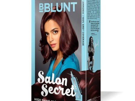 BBlunt Salon Secret High Shine Creme Hair Colour - Mahogany Reddish Brown 4.56 For Sale