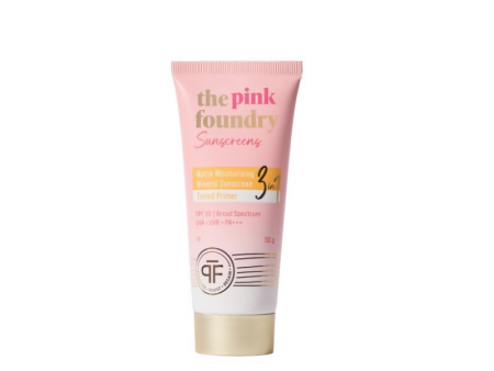 The Pink Foundry Tinted Matte Mineral Moisturising Sunscreen - SPF 30, PA+++ & UVA UVB Protection Online Sale