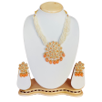 White Multistrand Beaded Choker Jewellery Set By House of Ree Online Hot Sale