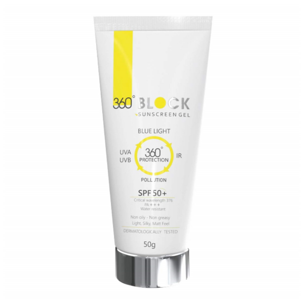 360 Block Sunscreen Gel SPF 50+ - Protects From UVA,UVB Sale