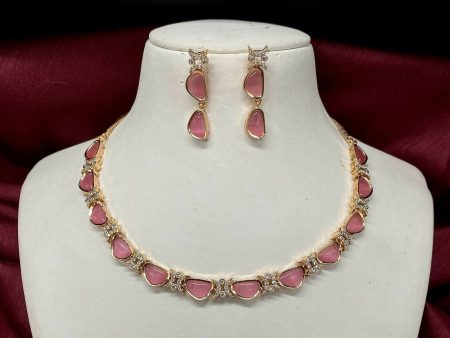 Pink Kundan Necklace Set By House of Ree Fashion