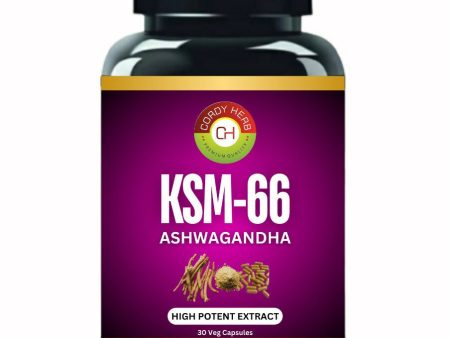 Cordy Herb KSM 66 Ashwagandha Veg Capsules Hot on Sale