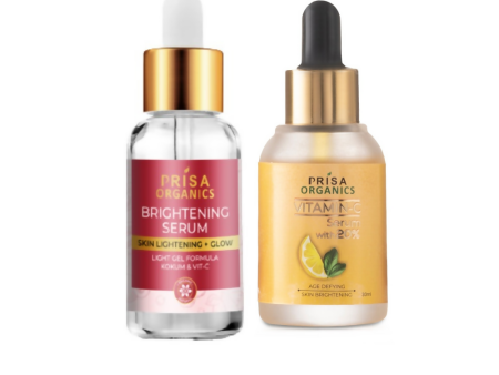 Prisa Organics 20% Vitamin C Serum and Brightening Face Serum Combo Fashion