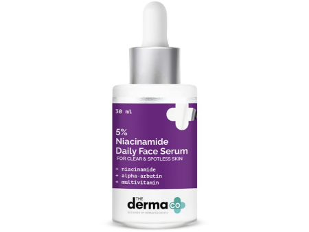 The Derma Co 5% Niacinamide Daily Face Serum With Alpha Arbutin & Multivitamin for Clear & Spotless Skin For Cheap