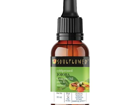 Soulflower Cold-Pressed Virgin Jojoba Carrier Oil For Hair Oil, Skincare, Face & Body Online Hot Sale