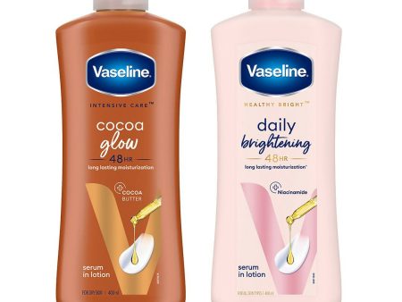 Vaseline Daily Brightening Body Lotion & Cocoa Glow Body Lotion Combo Sale