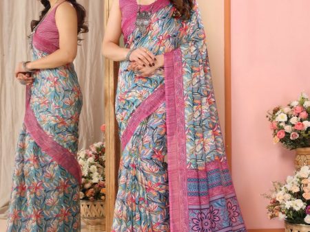 Partywear Designer Pink Kota Doriya Fancy Saree - Dyuti Online now