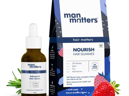 Man Matters Hair Growth Combo - Biotin Hair Gummies & Advanced Hair Serum Online Sale