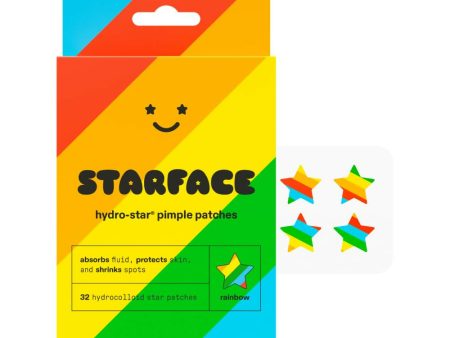 Starface Rainbow Stars, Hydrocolloid Pimple Patches, Absorb Fluid and Reduce Inflammation, Cute Star Shape, Vegan and Cruelty-Free Skincare on Sale