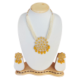 White Multistrand Beaded Choker Jewellery Set By House of Ree Online Hot Sale