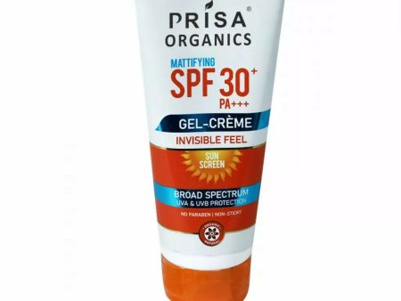 Prisa Organics Mattifying Sun Screen SPF 30 PA+++ Invisible Feel Gel Cream Fashion