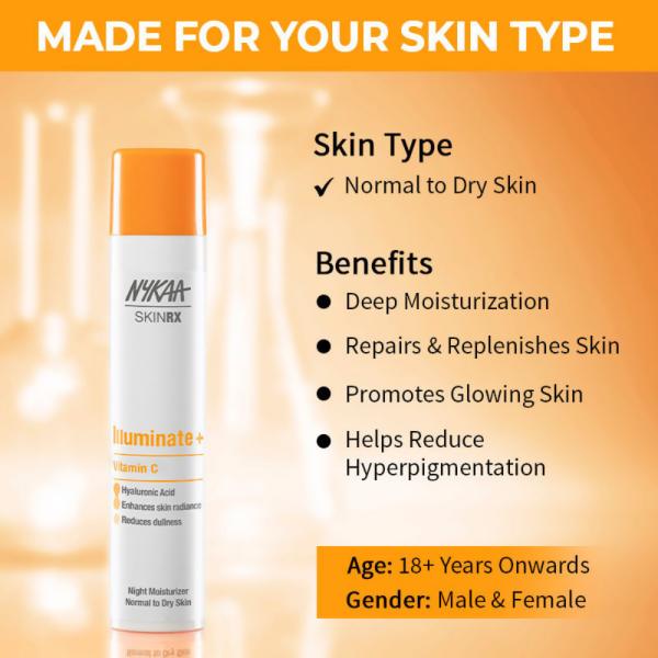 Nykaa SkinRX Vitamin C Illuminate + Night Moisturizer Hot on Sale