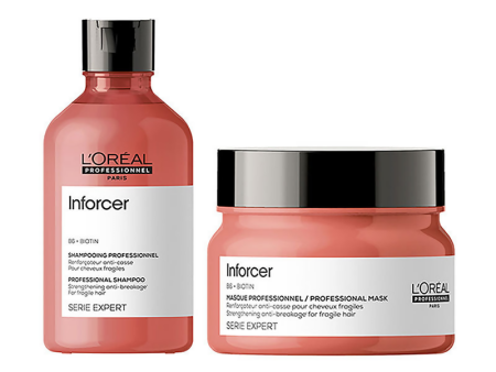 L Oreal Professionnel Inforcer Strengthening Shampoo & Hair Mask Combo, Serie Expert Online Sale