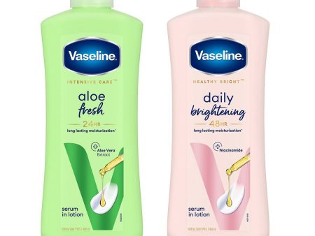 Vaseline Aloe Fresh & Daily Brightening Body Lotions Combo Online Sale