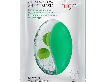 Professional O3+ Cicalm Glow Sheet Mask With Cica For D-Tan & Glow Supply