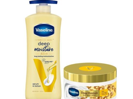 Vaseline Deep Moisture Body Lotion + Butter Combo Online now