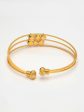 NVR Women s Gold-Plated CZ Stone-Studded Cuff Bracelet Discount