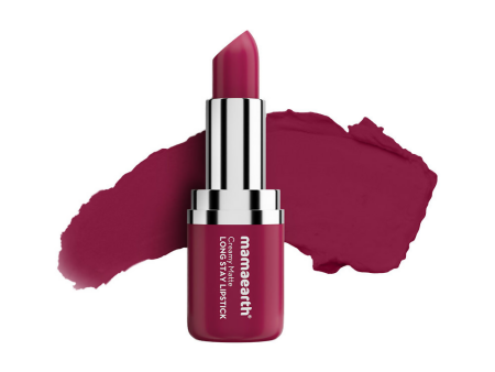 Mamaearth Creamy Matte Long Stay Lipstick - Cranberry Crush Online Hot Sale