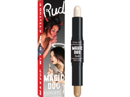 Rude Cosmetics Magic Duo Highlight & Contour - Light Online now