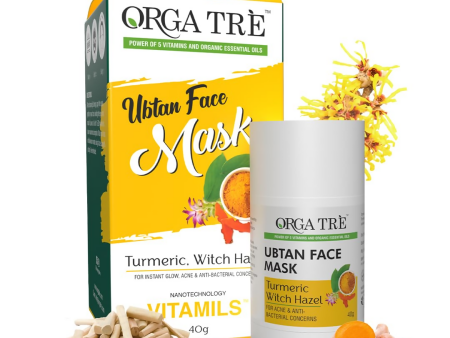 Orgatre Ubtan Face Mask Stick For Men & Women For Sun Tan, Natural Glow With Natural Haldi For Sale