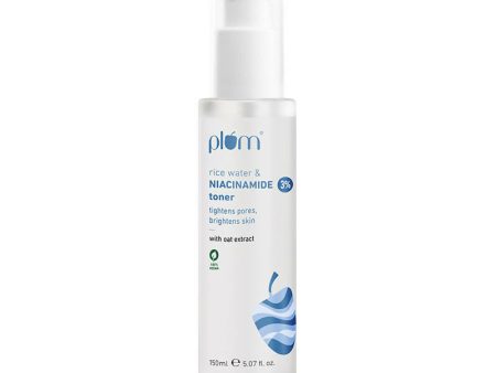 Plum 3% Niacinamide & Rice Water Face Toner - Reduces Pores & Blemishes For Bright Skin For Discount