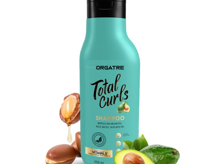 Orgatre Total Curls Shampoo With Rice Water, Argan Oil For Curly Hairs Supply