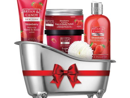 Bryan & Candy Strawberry Bath Tub Kit Gift Set For Women & Men Online Sale