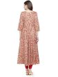 Women Red & Beige Printed A-Line Kurta - Rasiya For Cheap