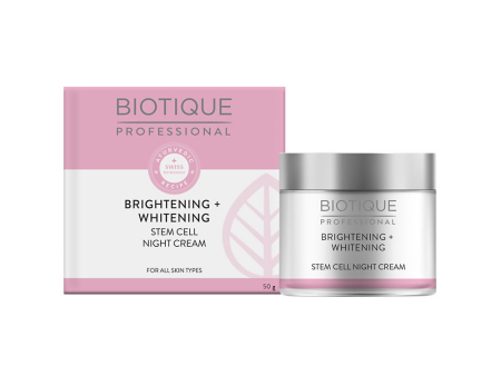 Biotique Professional Brightening + Whitening Stem Cell Night Cream on Sale