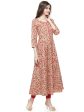 Women Red & Beige Printed A-Line Kurta - Rasiya For Cheap