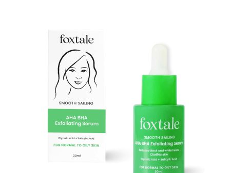 Foxtale 2% Salicylic Acid AHA BHA Exfoliating Serum with Niacinamide, Fights Acne, Reduces Blackheads & Whiteheads, Reduces Excess Oil & Bumpy Texture Online Hot Sale