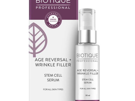 Biotique Professional Age Reversal + Wrinkle Filler Stem Cell Serum For Sale