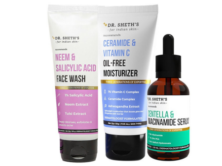 Dr. Sheth s CSM (Cleanser, Serum, Moisturizer) Bestseller Combo Online Sale