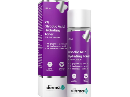 The Derma Co 7% Glycolic Acid Hydrating Toner With Glycolic Acid & Hyaluronic Acid For Gentle Exfoliation Online Hot Sale