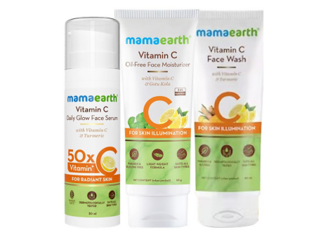 Mamaearth CSM (Cleanser, Serum, Moisturizer) Vitamin C Glow Regimen Combo Fashion