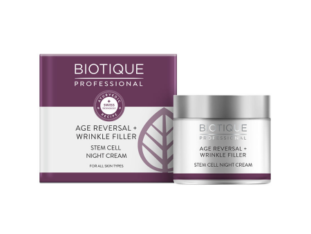 Biotique Professional Age Reversal + Wrinkle Filler Stem Cell Night Cream Online Hot Sale