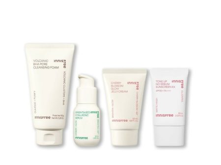 Innisfree CSMS Combo - Cleanser, Serum, Moisturizer & Sunscreen For Cheap