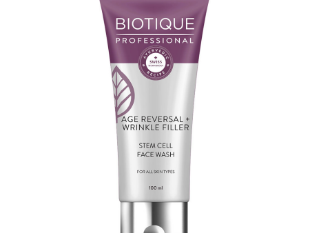 Biotique Professional Age Reversal + Wrinkle Filler Stem Cell Face Wash on Sale