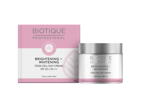 Biotique Professional Brightening + Whitening Stem Cell Day Cream SPF 30 Online